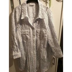 Blouse wit blauw 52 canda
