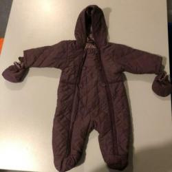 Skipakje baby pakje paars maat 62 m&s m en s overall winter