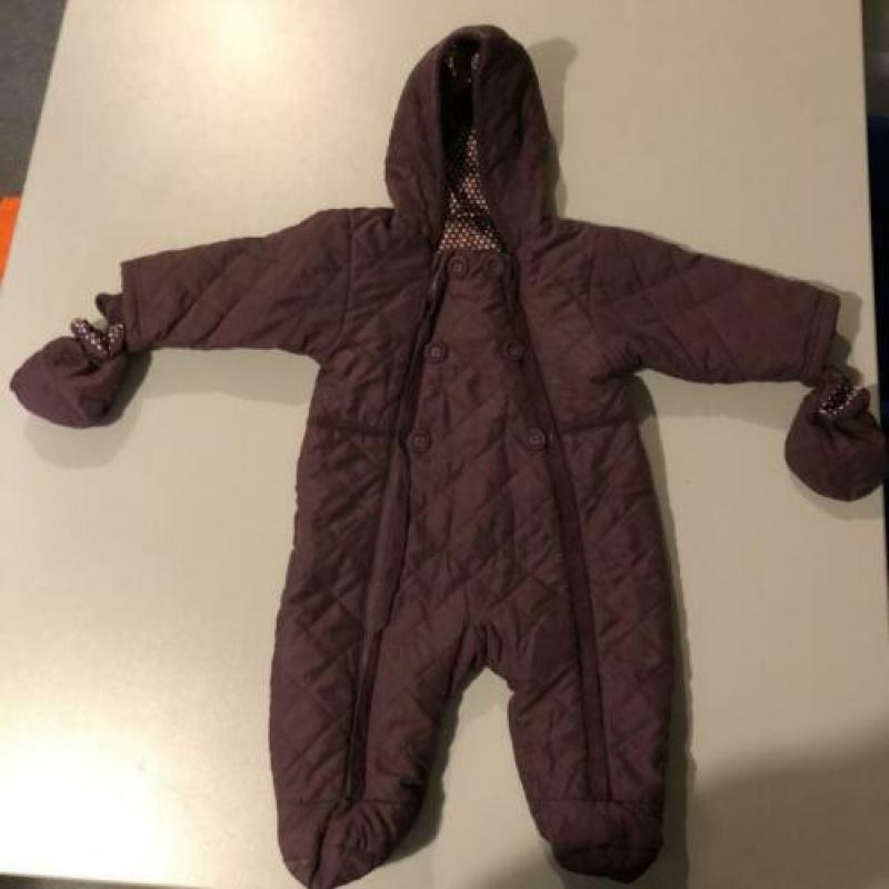 Skipakje baby pakje paars maat 62 m&s m en s overall winter