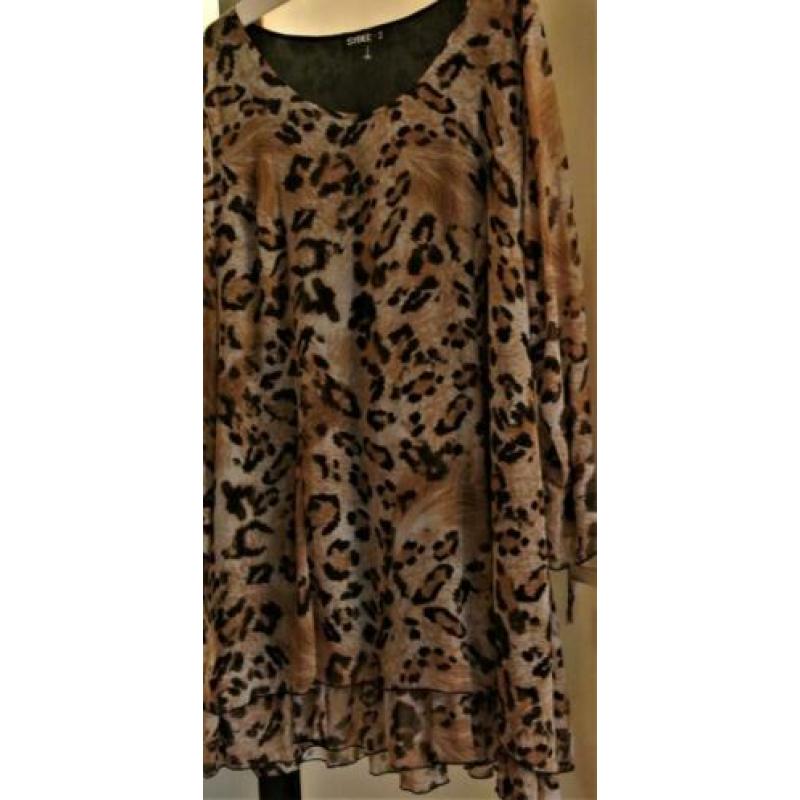 Sybel tuniek voille panter luipaard tijger leopard Mt 46/48