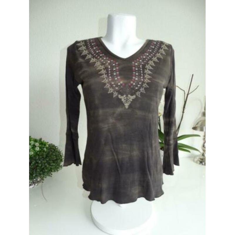 MISS ETAM Dames Bruin Shirt Maat S