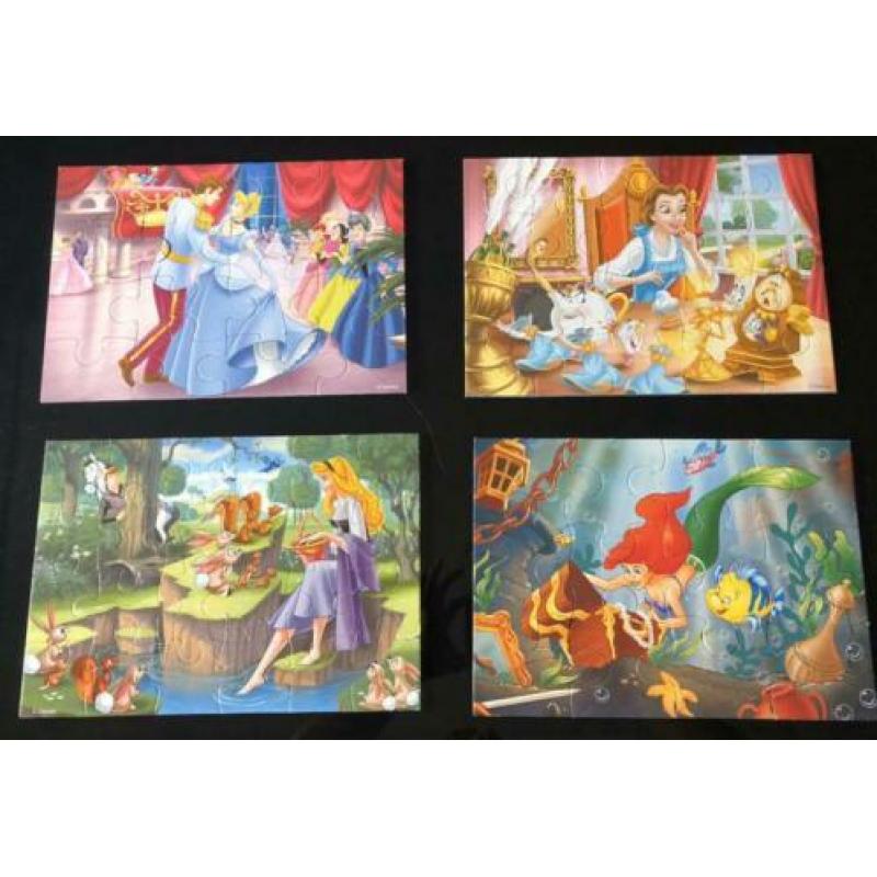 Disney Puzzels Princess (4 puzzels) Goed als nieuw!
