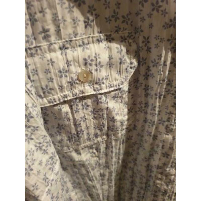 Blouse wit blauw 52 canda