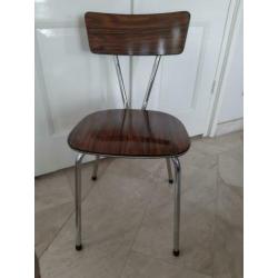 Vintage stoel jaren 50 60 Brabantia bruin houtprint