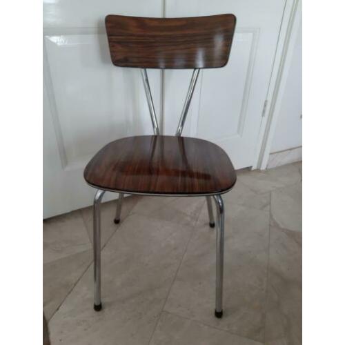Vintage stoel jaren 50 60 Brabantia bruin houtprint