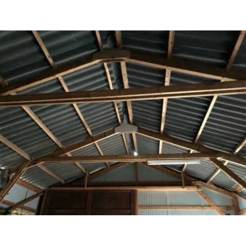 houten spanten voor schuur 10m x 6,30m