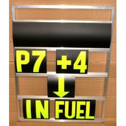 Pitboard 4 rijen met cijfers en letters
