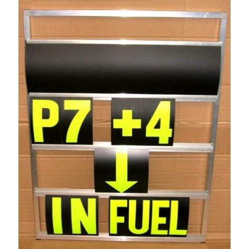 Pitboard 4 rijen met cijfers en letters