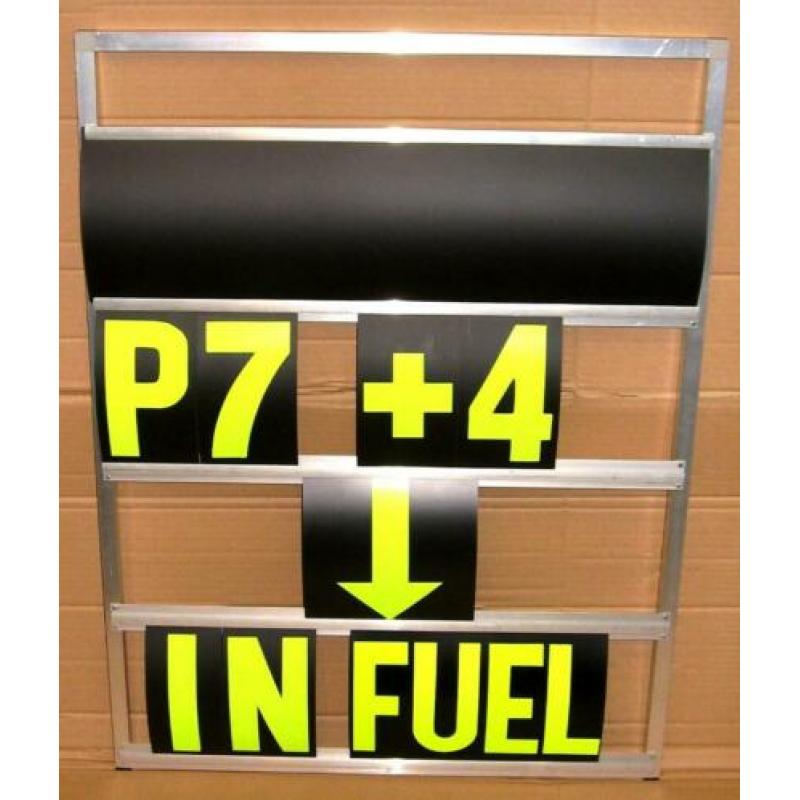 Pitboard 4 rijen met cijfers en letters