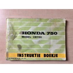 Honda CB 750 Four instructie boekje (NL)