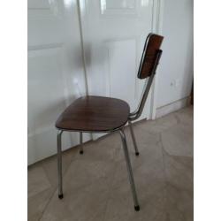 Vintage stoel jaren 50 60 Brabantia bruin houtprint
