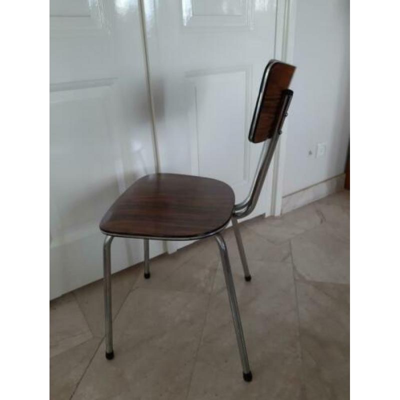 Vintage stoel jaren 50 60 Brabantia bruin houtprint