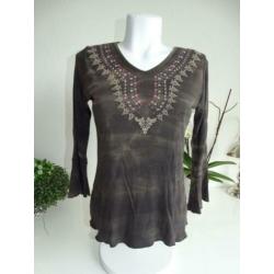MISS ETAM Dames Bruin Shirt Maat S