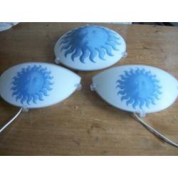 Plafondlamp met Blauwe Zon - 31 cm – zgan