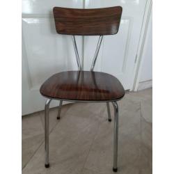 Vintage stoel jaren 50 60 Brabantia bruin houtprint