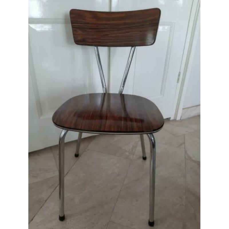 Vintage stoel jaren 50 60 Brabantia bruin houtprint