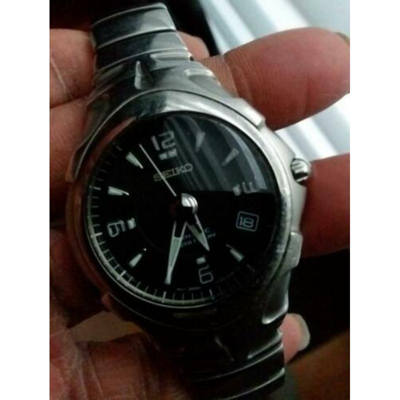Mooie stoere Seiko kenetic horloge