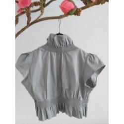 korte bolero met ruches en brede elastische band mt M/ L/xl