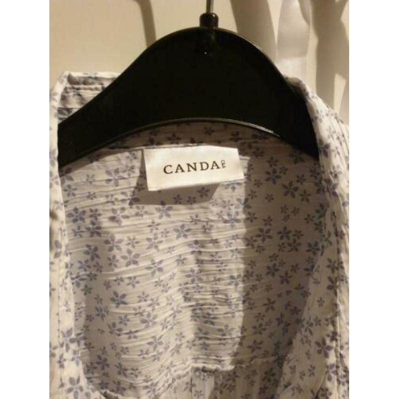 Blouse wit blauw 52 canda