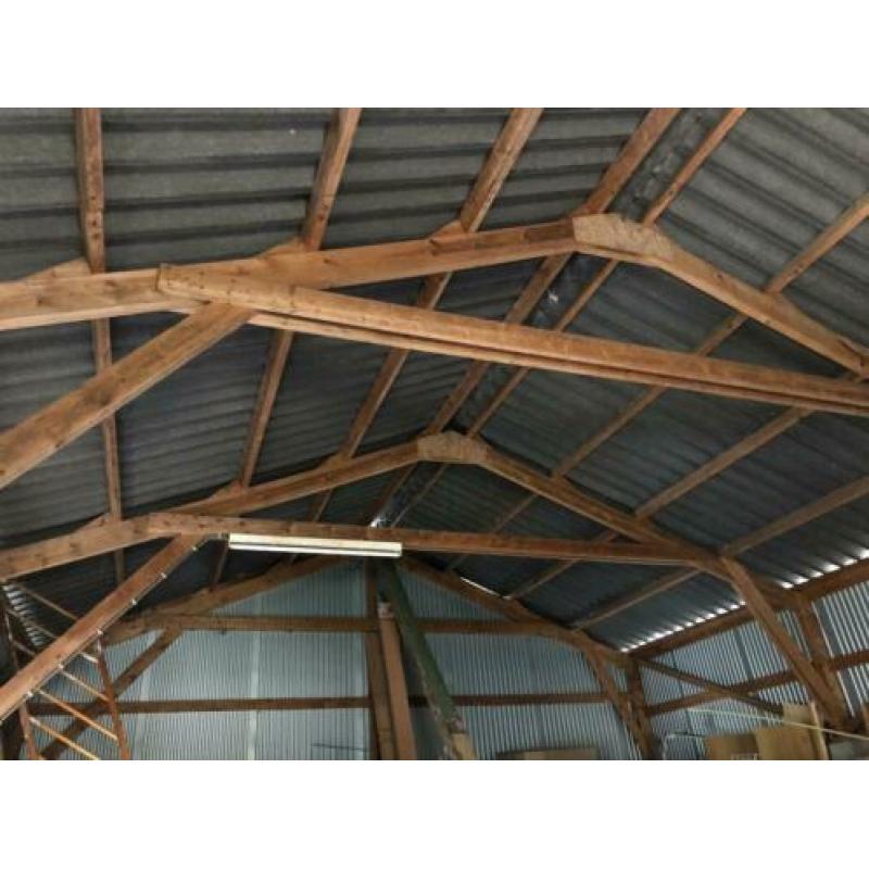 houten spanten voor schuur 10m x 6,30m