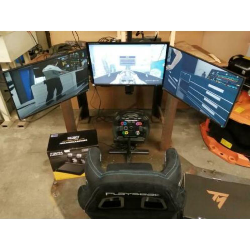 Complete racesimulator incl. Playseat en 3 schermen