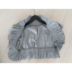 korte bolero met ruches en brede elastische band mt M/ L/xl