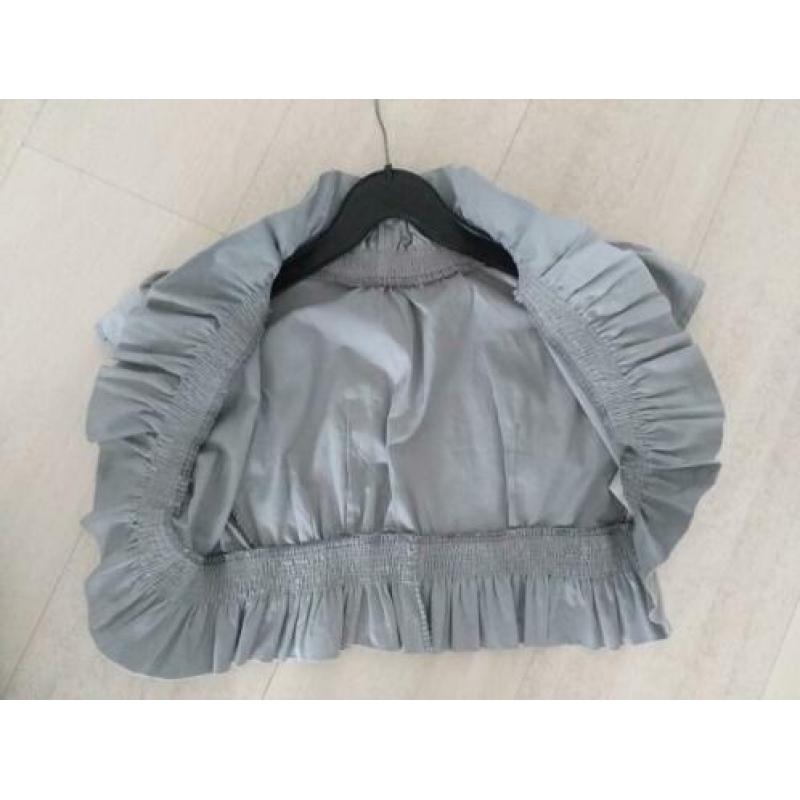 korte bolero met ruches en brede elastische band mt M/ L/xl