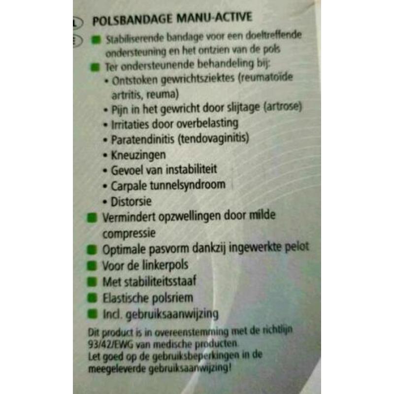 Sensiplast wrist brace maat s/m