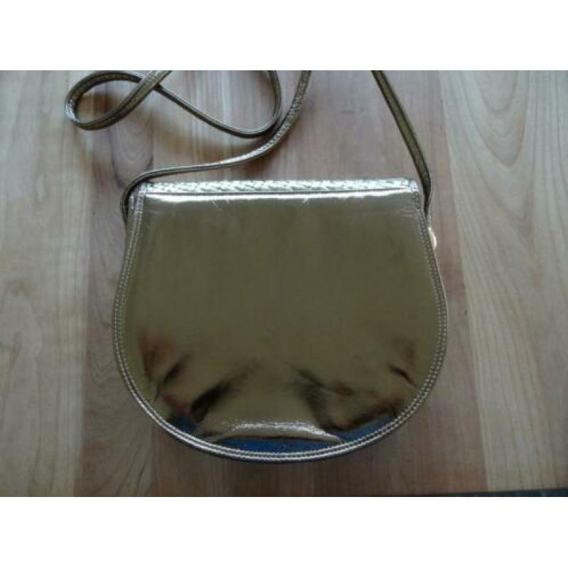 Goud Brons kleurig vintage schoudertas Harrie Hendriks ZGAN