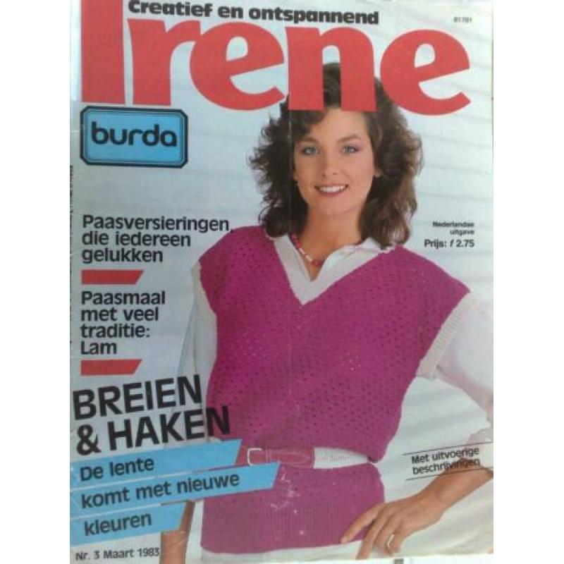 12 x Burda Irene creatief & ontspannend 1982/83/84/85