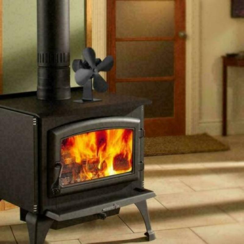 kachelventilator door warmte aangedreven