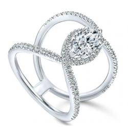 Elegante 925 sterling zilveren ring met witte zirkonen
