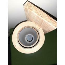 Leuke originele lamp van oude glazen kap