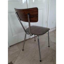 Vintage stoel jaren 50 60 Brabantia bruin houtprint