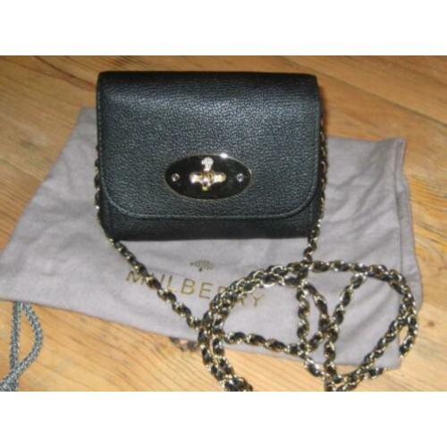 Mulberry Mini Lilly Glossy Goat Black goudkleurige hardware
