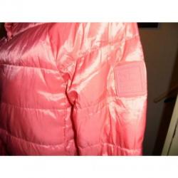 D4A Elisabetta Franchi roze dons jas gouden merk drukkers S