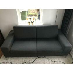 Mooie 3 zits bank kleur antraciet/zwart