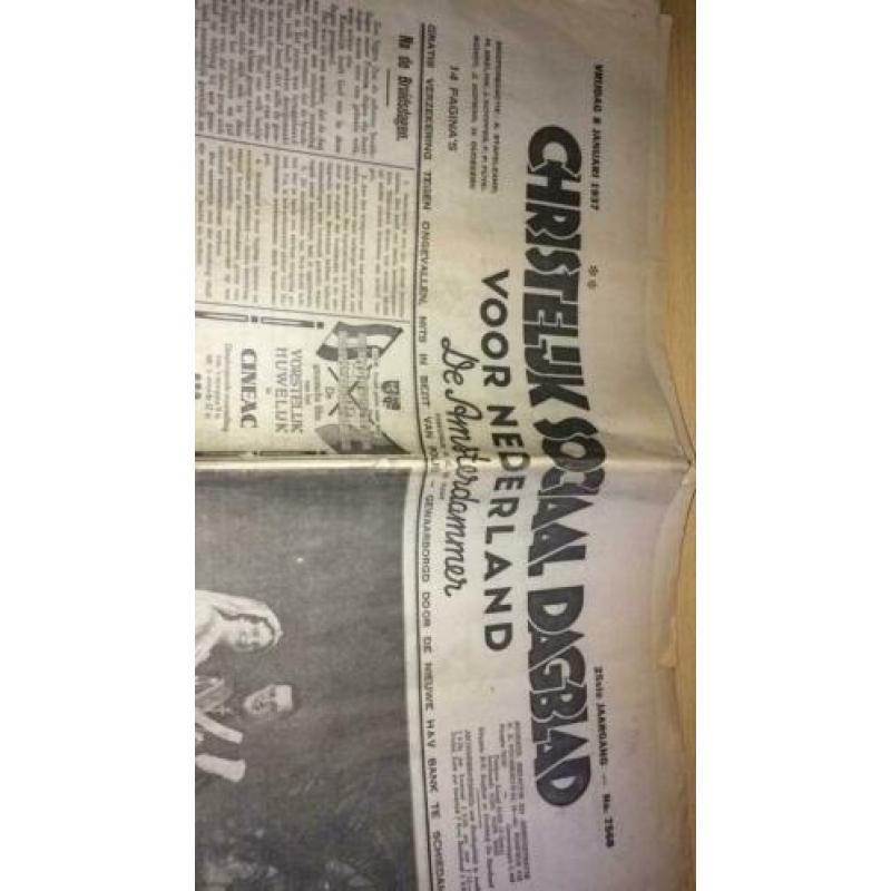 Christelijk sociaal dagblad , de Amsterdammer uit 1937