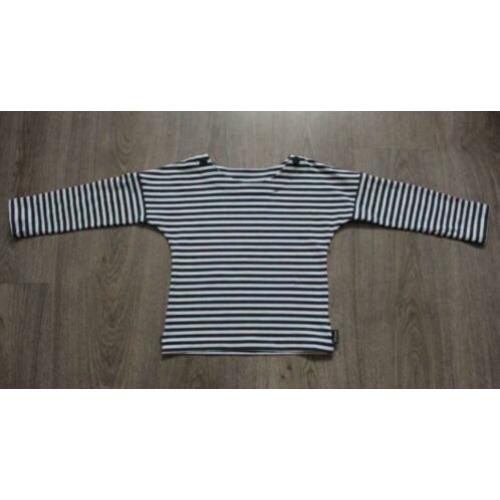ZGAN Jottum Bretons Shirt Longsleeve Wit Blauw Marine Mt 104