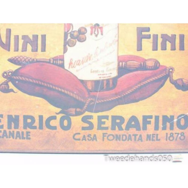 Enrico Serafino wijn wandbord 87904