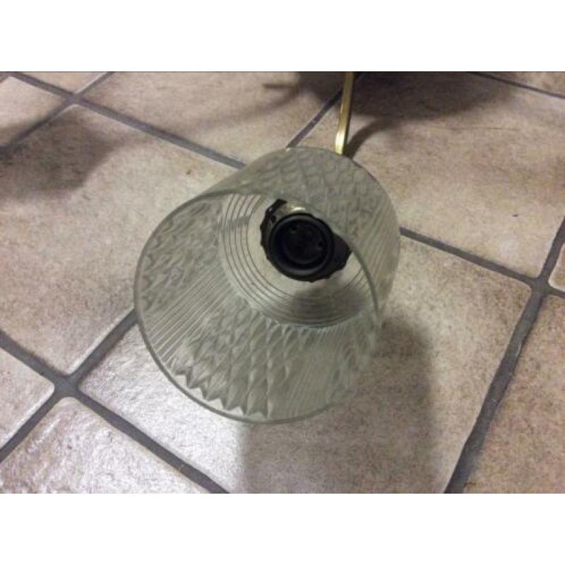 hanglamp jaren 70 met glazen kapjes