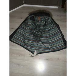 Airforce winterjas met bontkraag