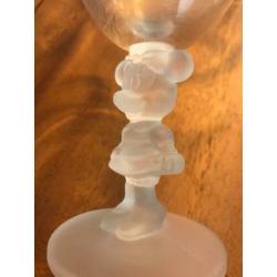 Minnie mouse witte wijnglas wijn glas frosted onbeschadigd