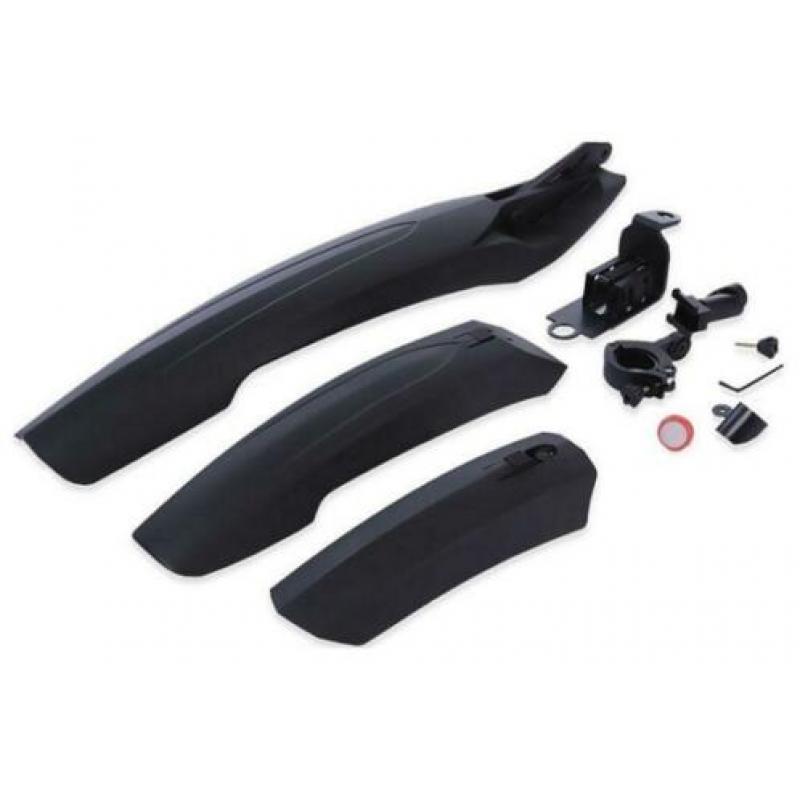 MTB spatbord set: Voor- en achterspatbord + achterlampje