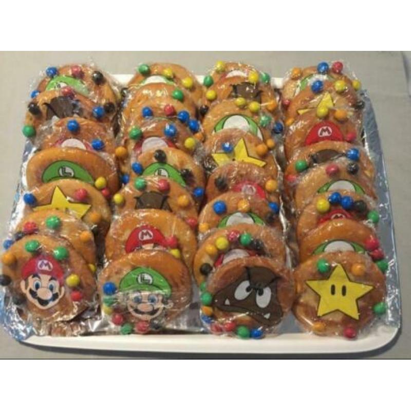 Supermario en vrienden voor traktatie, versiering, slingers