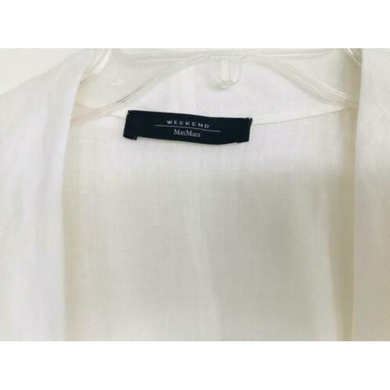 Cremekleurige linnen blouse van Weekend Max Mara mt 42