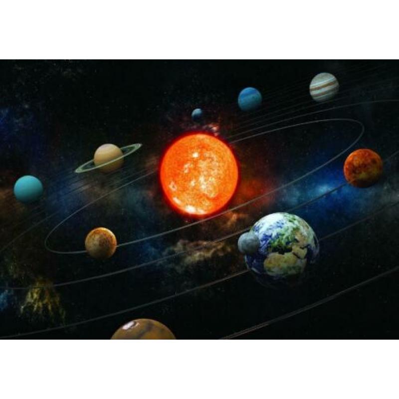 Solar System fotobehang XL, Zonnestelsel, Muurdeco4kids