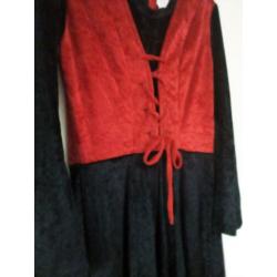Gothic jurk , halloween, heks jurk / stretch stof