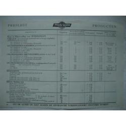 Nutricia Kindermeel oude reclame folder prijslijst