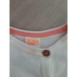 Wit vestje hema NIEUW maat 50 meisje